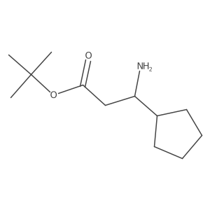 tert-butyl (3S)-3-amino-3-cyclopentylpropanoate Structure