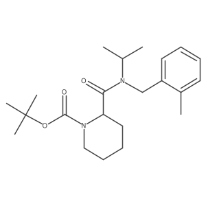 tert-Butyl 2-(isopropyl(2-methylbenzyl)carbamoyl)piperidine-1-carboxylate结构式