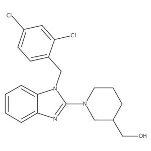 (1-(1-(2,4-dichlorobenzyl)-1H-benzo[d]imidazol-2-yl)piperidin-3-yl)methanol Structure