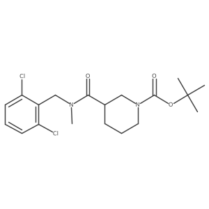 tert-Butyl 3-((2,6-dichlorobenzyl)(methyl)carbamoyl)piperidine-1-carboxylate结构式