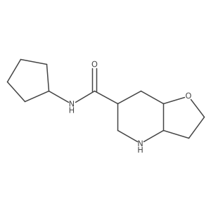 (3aR,6S,7aR)-N-cyclopentyloctahydrofuro[3,2-b]pyridine-6-carboxamide Structure