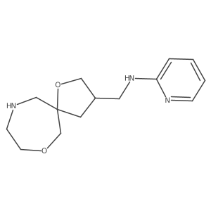N-(1,7-dioxa-10-azaspiro[4.6]undecan-3-ylmethyl)pyridin-2-amine结构式