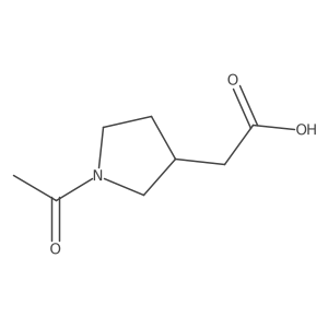 2-(1-Acetylpyrrolidin-3-yl)acetic acid结构式