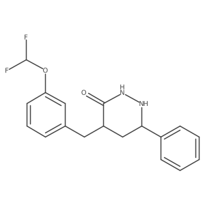 4-[[3-(Difluoromethoxy)phenyl]methyl]-6-phenyldiazinan-3-one结构式