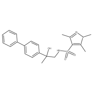 N-(2-([1,1'-biphenyl]-4-yl)-2-hydroxypropyl)-1,3,5-trimethyl-1H-pyrazole-4-sulfonamide Structure