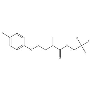 2,2,2-trifluoroethyl N-[2-(4-fluorophenoxy)ethyl]-N-methylcarbamate结构式