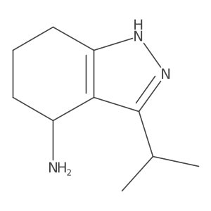 3-Isopropyl-4,5,6,7-tetrahydro-1H-indazol-4-amine结构式