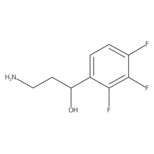 3-Amino-1-(2,3,4-trifluorophenyl)propan-1-ol结构式