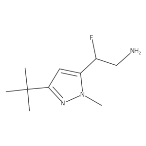 2-(3-tert-butyl-1-methyl-1H-pyrazol-5-yl)-2-fluoroethan-1-amine Structure