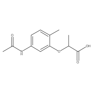 2-(5-Acetamido-2-methylphenoxy)propanoic acid结构式