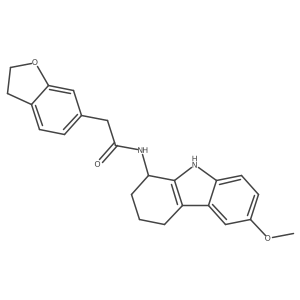 2-(2,3-dihydro-1-benzofuran-6-yl)-N-(6-methoxy-2,3,4,9-tetrahydro-1H-carbazol-1-yl)acetamide Structure