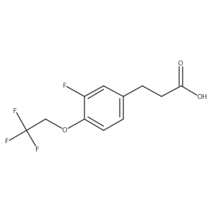 3-Fluoro-4-(2,2,2-trifluoroethoxy)benzenepropanoic acid Structure