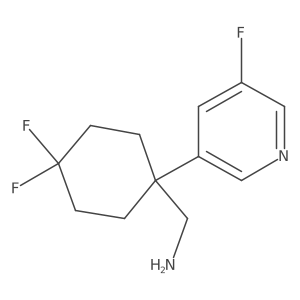 C-[4,4-difluoro-1-(5-fluoro-pyridin-3-yl)-cyclohexyl]-methylamine结构式