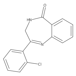 2-(2-Chlorophenyl)-3,4-dihydro-5H-1,4-benzodiazepin-5-one Structure