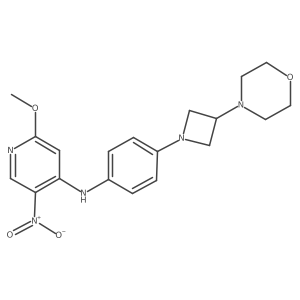 2-Methoxy-N-[4-[3-(4-morpholinyl)-1-azetidinyl]phenyl]-5-nitro-4-pyridinamine Structure