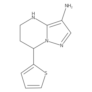 7-(thiophen-2-yl)-4H,5H,6H,7H-pyrazolo[1,5-a]pyrimidin-3-amine Structure