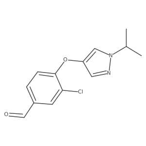 3-Chloro-4-{[1-(propan-2-yl)-1H-pyrazol-4-yl]oxy}benzaldehyde Structure