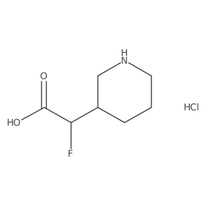 2-Fluoro-2-(piperidin-3-yl)acetic acid hydrochloride Structure