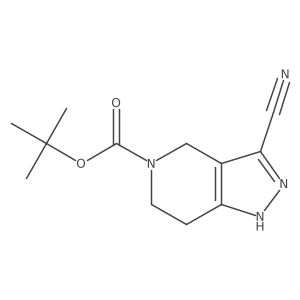 tert-Butyl 3-cyano-2,4,6,7-tetrahydro-5H-pyrazolo[4,3-c]pyridine-5-carboxylate结构式