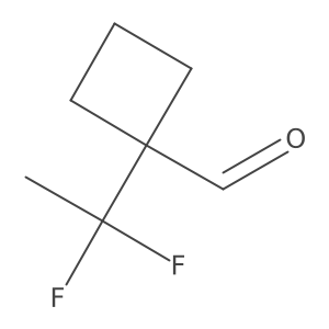 1-(1,1-Difluoroethyl)cyclobutane-1-carbaldehyde结构式