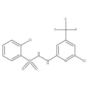 2-chloro-N'-[6-chloro-4-(trifluoromethyl)pyridin-2-yl]benzene-1-sulfonohydrazide结构式