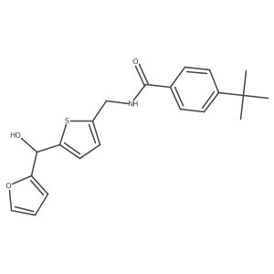 4-(tert-butyl)-N-((5-(furan-2-yl(hydroxy)methyl)thiophen-2-yl)methyl)benzamide结构式