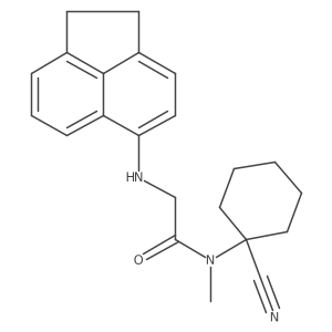 CN(C(=O)CNc1ccc2c3c(cccc13)CC2)C1(C#N)CCCCC1结构式