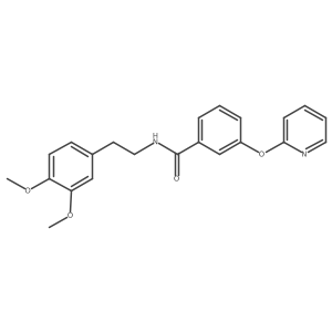 N-(3,4-dimethoxyphenethyl)-3-(pyridin-2-yloxy)benzamide结构式