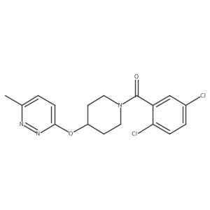 (2,5-Dichlorophenyl)(4-((6-methylpyridazin-3-yl)oxy)piperidin-1-yl)methanone结构式