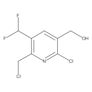 (2-Chloro-6-(chloromethyl)-5-(difluoromethyl)pyridin-3-yl)methanol Structure