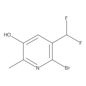 6-Bromo-5-(difluoromethyl)-2-methylpyridin-3-ol Structure