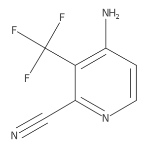 4-Amino-3-(trifluoromethyl)picolinonitrile结构式