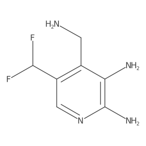 4-(Aminomethyl)-5-(difluoromethyl)pyridine-2,3-diamine Structure