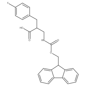2-[(9H-Fluoren-9-ylmethoxycarbonylamino)methyl]-3-(4-fluorophenyl)propanoic acid Structure