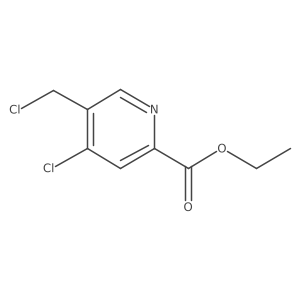 2-Pyridinecarboxylic acid, 4-chloro-5-(chloromethyl)-, ethyl ester Structure