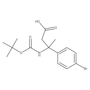 3-(4-Bromophenyl)-3-{[(tert-butoxy)carbonyl]amino}butanoic acid Structure