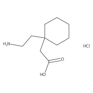 2-[1-(2-Aminoethyl)cyclohexyl]acetic acid hydrochloride Structure
