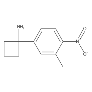 1-(3-Methyl-4-nitrophenyl)cyclobutan-1-amine结构式