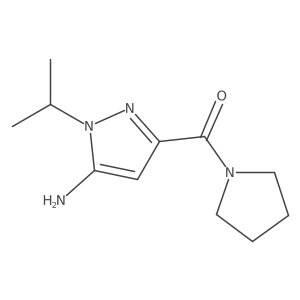 (5-Amino-1-isopropyl-1H-pyrazol-3-yl)(pyrrolidin-1-yl)methanone结构式