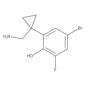 2-[1-(Aminomethyl)cyclopropyl]-4-bromo-6-fluorophenol结构式