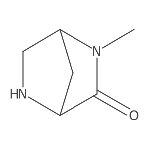 (1S,4S)-2-Methyl-2,5-diazabicyclo[2.2.1]heptan-3-one结构式