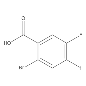 2-Bromo-5-fluoro-4-iodobenzoic acid结构式