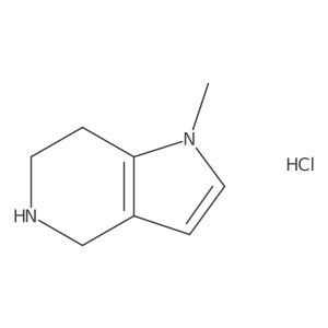 1-Methyl-4,5,6,7-tetrahydro-1H-pyrrolo[3,2-c]pyridine hydrochloride Structure