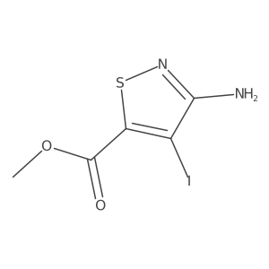 Methyl 3-amino-4-iodoisothiazole-5-carboxylate结构式
