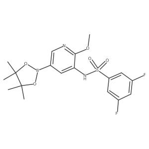 3,5-difluoro-N-[2-methoxy-5-(4,4,5,5-tetramethyl-1,3,2-dioxaborolan-2-yl)pyridin-3-yl]benzenesulfonamide Structure