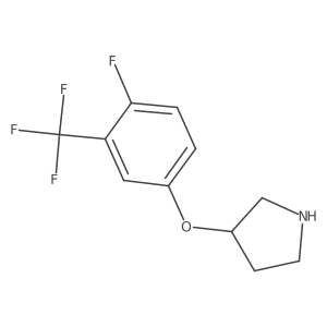 3-[4-Fluoro-3-(trifluoromethyl)phenoxy]pyrrolidine结构式