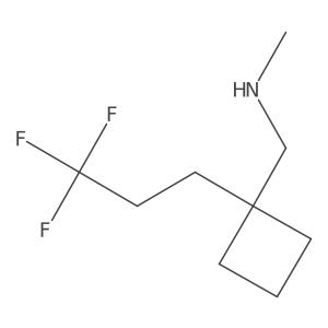 Methyl({[1-(3,3,3-trifluoropropyl)cyclobutyl]methyl})amine结构式