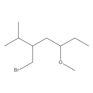 3-(Bromomethyl)-5-methoxy-2-methylheptane结构式