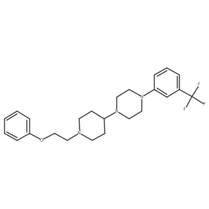 1-[1-(2-Phenoxyethyl)piperidin-4-yl]-4-[3-(trifluoromethyl)phenyl]piperazine结构式
