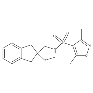 N-((2-methoxy-2,3-dihydro-1H-inden-2-yl)methyl)-3,5-dimethylisoxazole-4-sulfonamide结构式